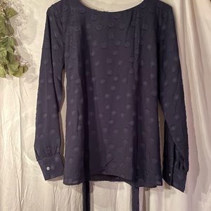 NAVY BLOUSE - medium - loft